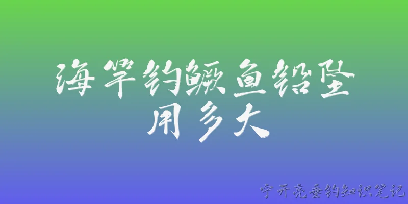 海竿钓鳜鱼铅坠用多大