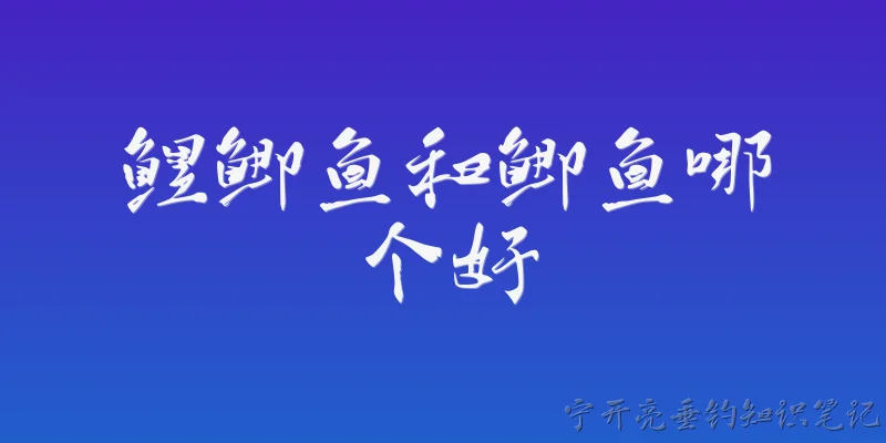 鲤鲫鱼和鲫鱼哪个好
