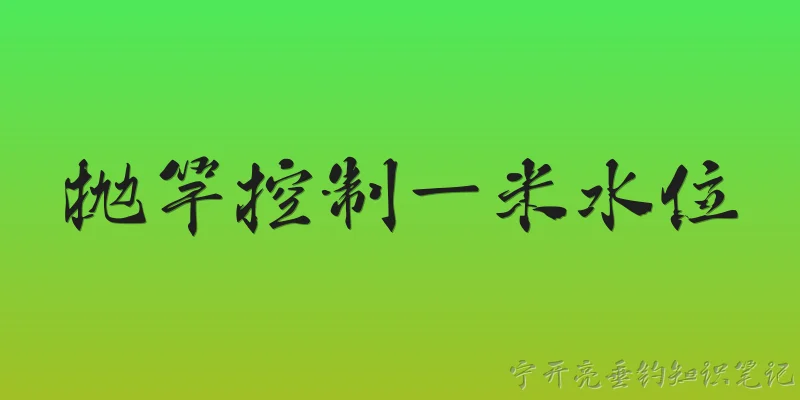 抛竿控制一米水位