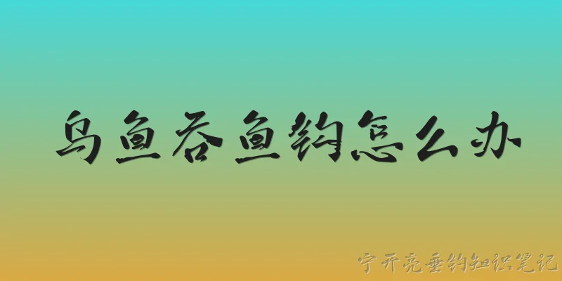 乌鱼吞鱼钩怎么办