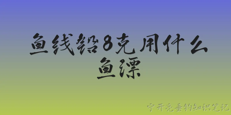 鱼线铅8克用什么鱼漂