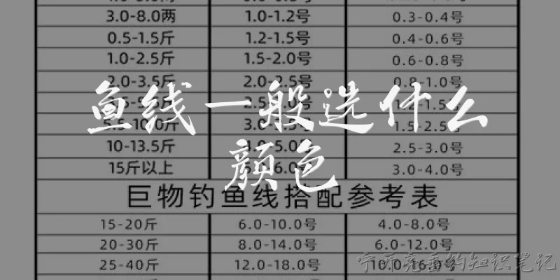 鱼线一般选什么颜色:鱼线一般选什么颜色？
